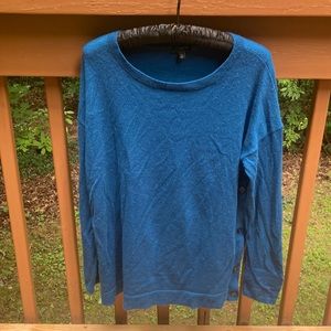Talbots peacock blue pullover sweater